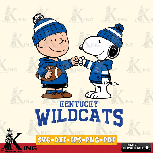Kentucky Wildcats CharlieBrown Football Fist Bump SVG, Cricut, Cut file  , Digital Download , Instant Download, Peanuts svg, NCAA svg, Football svg, Sport svg