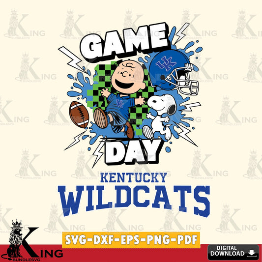 Kentucky Wildcats Game Day Peanuts SVG, Cricut, Cut file  , Digital Download , Instant Download, Peanuts svg, NCAA svg, Football svg, Sport svg