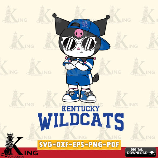 Kentucky Wildcats Kuromi Football Jersey SVG file, Cricut, Cut file  , Digital Download , Instant Download, Sanrio svg, Clipart
