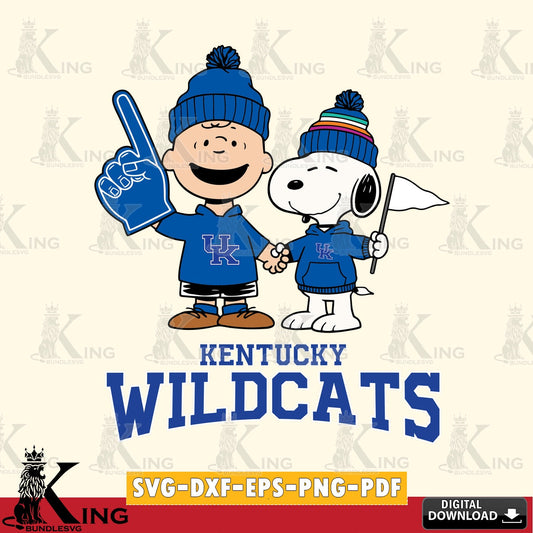 Kentucky Wildcats Peanuts Fan Gear SVG, Cricut, Cut file  , Digital Download , Instant Download, Peanuts svg, NCAA svg, Football svg, Sport svg