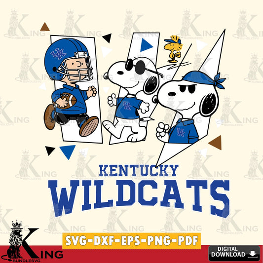 Kentucky Wildcats Peanuts Joe Cool SVG, Cricut, Cut file  , Digital Download , Instant Download, Peanuts svg, NCAA svg, Football svg, Sport svg