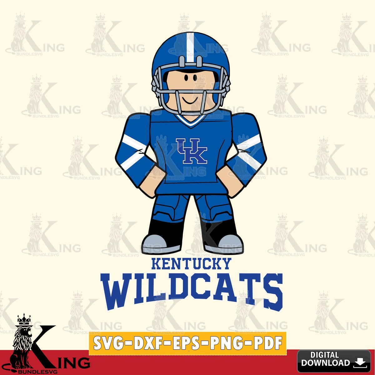 Kentucky Wildcats Roblox Cool Football SVG file , NCAA Cricut,  File cut , Digital Download , PDF File