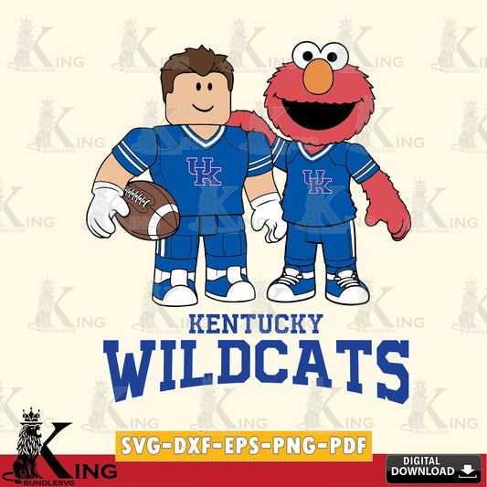 Kentucky Wildcats Roblox & Elmo Football SVG file , NCAA Cricut,  File cut , Digital Download , PDF File