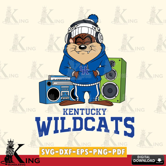 Kentucky Wildcats Taz Hip Hop SVG file, Cut file  , Digital Download , Instant Download, Taz svg, NCAA svg