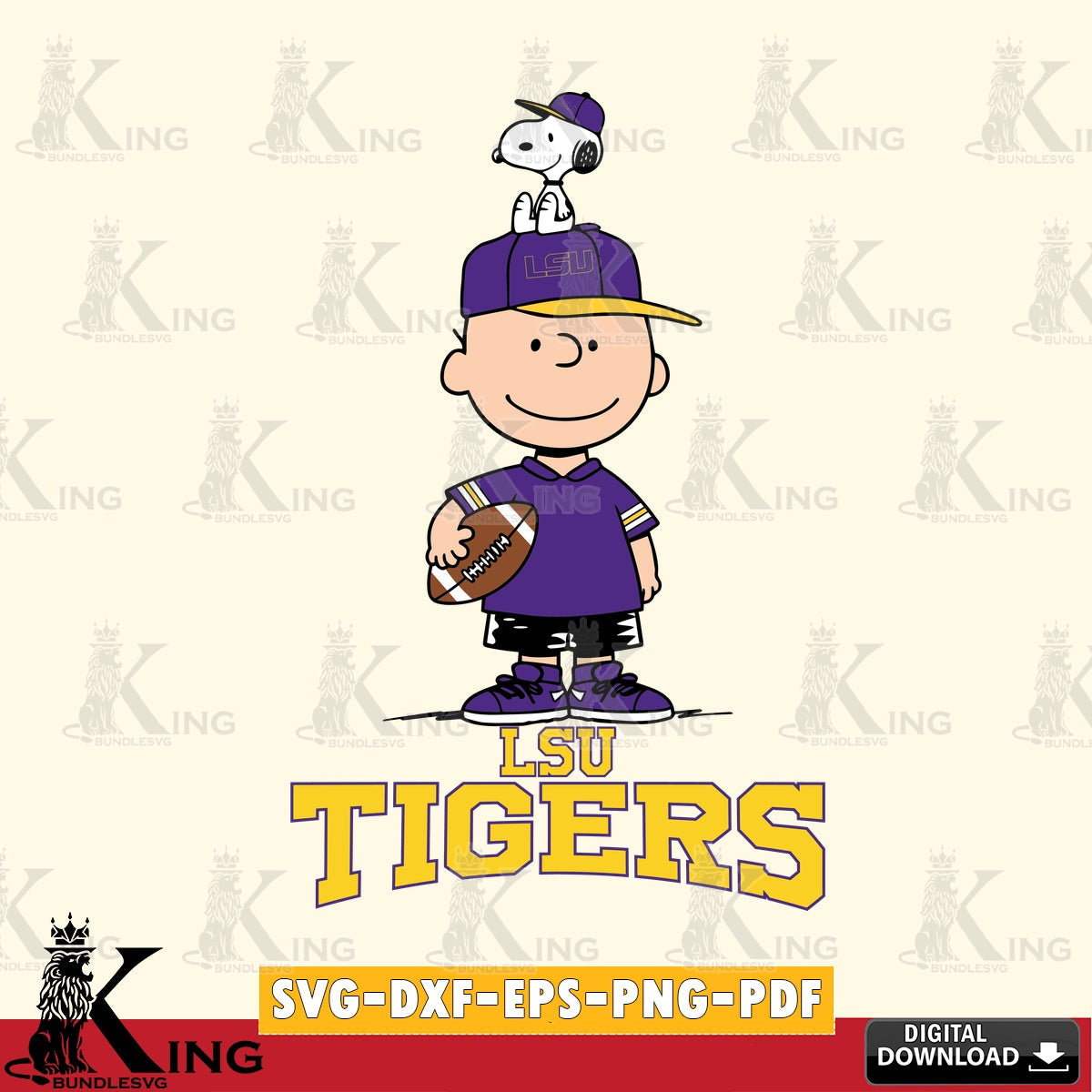 LSU Tigers Peanuts Football Rugby SVG, Cricut, Cut file  , Digital Download , Instant Download, Peanuts svg, NCAA svg, Football svg, Sport svg