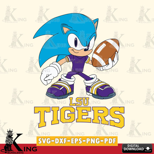 Detailed illustration of LSU Tigers Sonic Rugby vector art for engraving, cutting, and printing