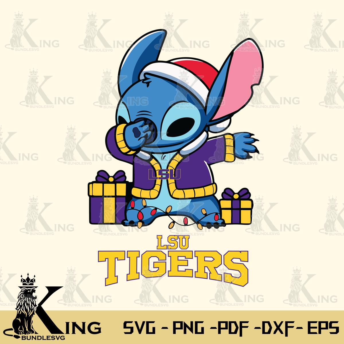 LSU Tigers Stitch Merry Christmas Svg Eps Dxf Png File, Digital Download