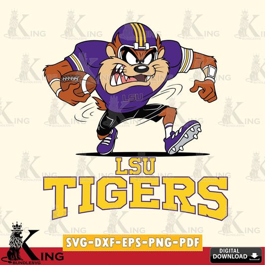 LSU Tigers Taz Football Helmet SVG file, Cut file  , Digital Download , Instant Download, Taz svg, NCAA svg