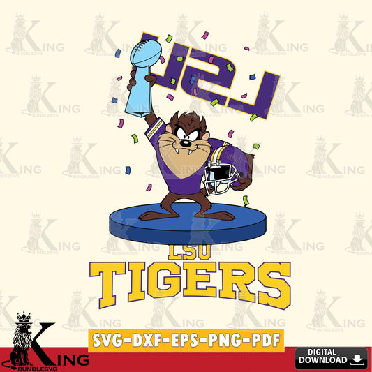 LSU Tigers Taz Trophy Podium SVG file, Cut file  , Digital Download , Instant Download, Taz svg, NCAA svg