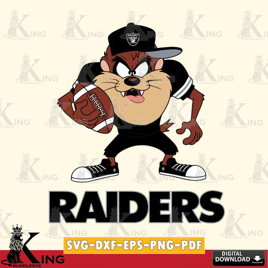 Las Vegas Raiders Đồng phục bóng đá Taz Cut file  , Digital Download , Instant Download, Looney Tunes svg, Football svg
