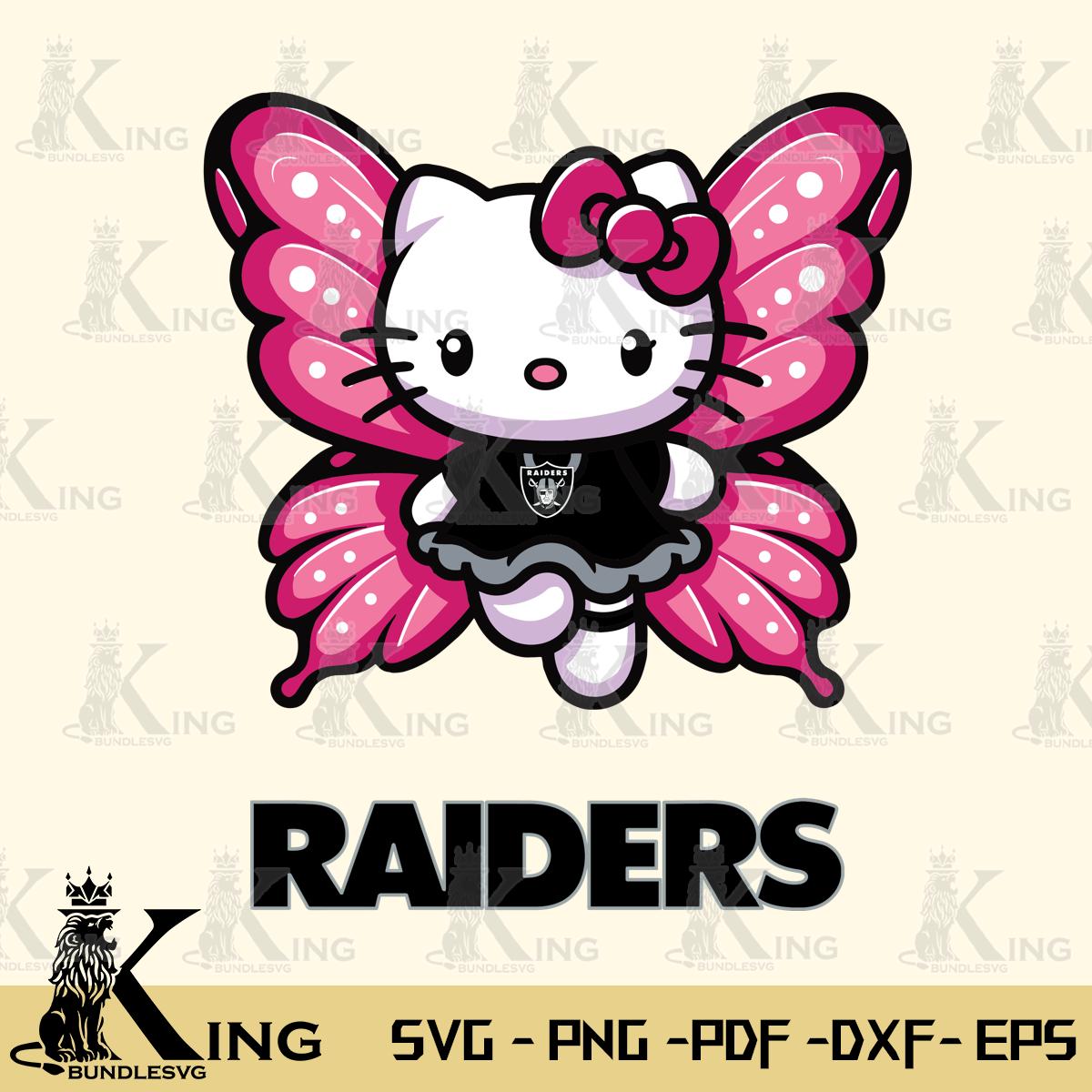 Las Vegas Raiders Hello Kitty Dreamscape Svg Eps Dxf Png File, Digital Download