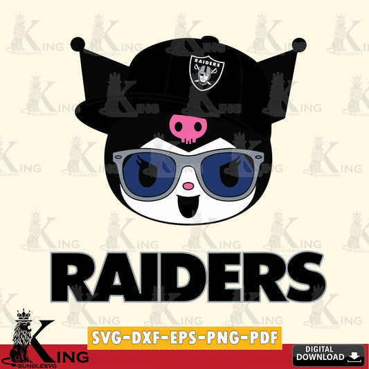 Las Vegas Raiders Kuromi Football Cool SVG file, Cricut, Cut file  , Digital Download , Instant Download, Sanrio svg, Clipart