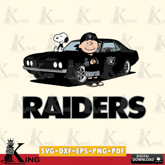 Las Vegas Raiders Peanuts Muscle Car Cricut file , Cut file  , Digital Download , PDF File , Instant Download