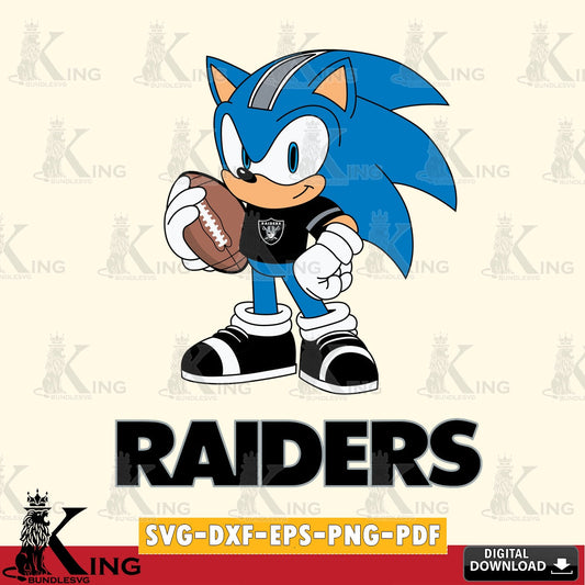 Las Vegas Raiders Sonic Game Day Ready SVG file, Vector , Digital Download , PDF File , Instant Download