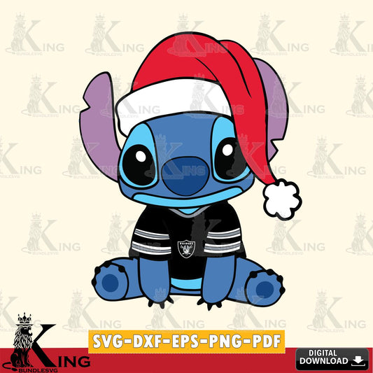 Las Vegas Raiders Stitch Merry Christmas SVG, NFL for Cricut, Silhouette, Digital Download , file cut