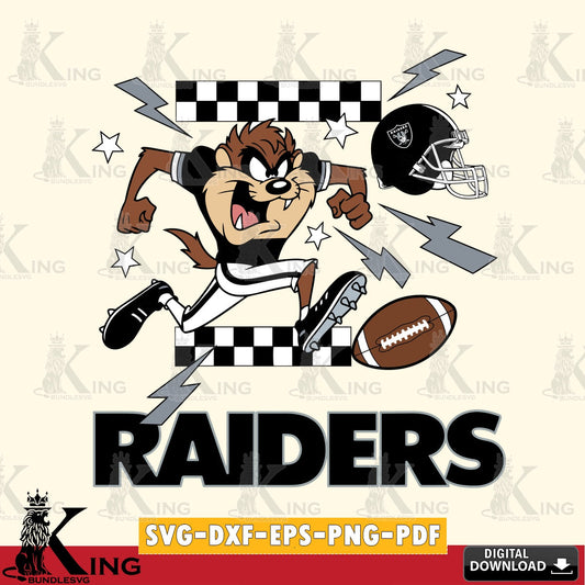 Las Vegas Raiders Taz Football Lightning Cut file  , Digital Download , Instant Download, Looney Tunes svg, Football svg