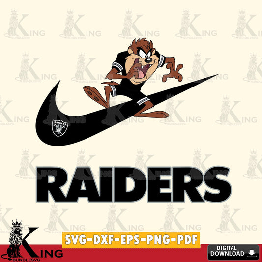 Las Vegas Raiders Taz Football Nike Cut file  , Digital Download , Instant Download, Looney Tunes svg, Football svg