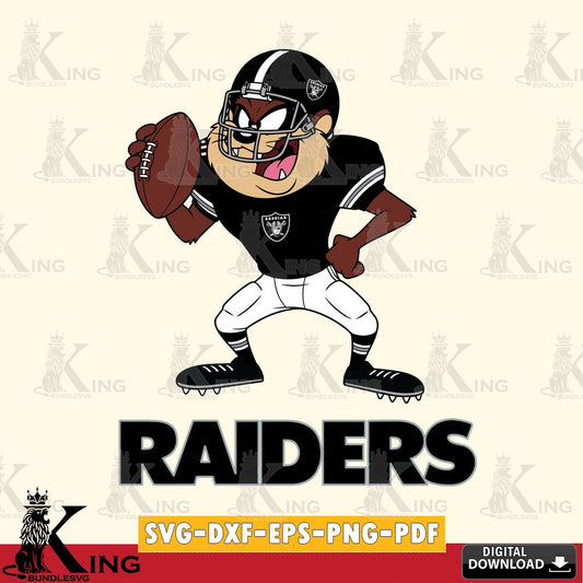Las Vegas Raiders Taz Football Player Cut file  , Digital Download , Instant Download, Looney Tunes svg, Football svg