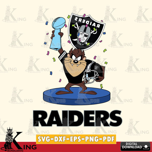 Las Vegas Raiders Taz Trophy Podium Cut file  , Digital Download , Instant Download, Looney Tunes svg, Football svg