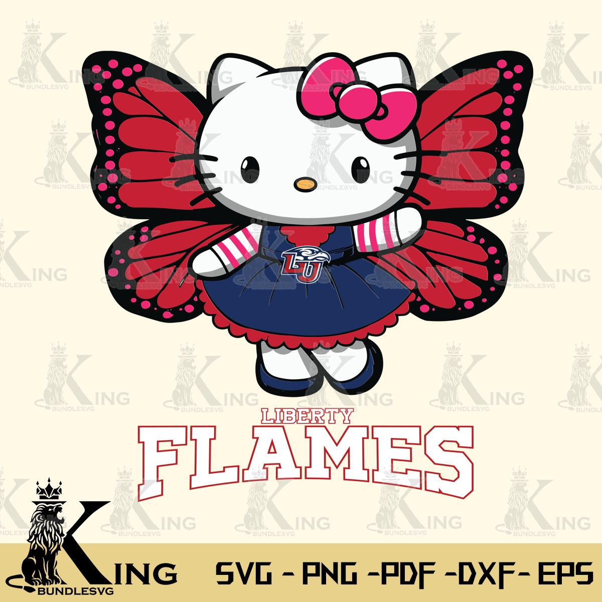 Liberty Flames Whimsical Kitty Wings Svg Eps Dxf Png File, Digital Download