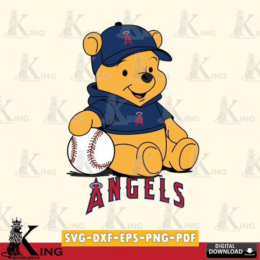 Eye-catching graphic of Los Angeles Angels baseball star Teddy, a printable vector design for sublimation and crafts.