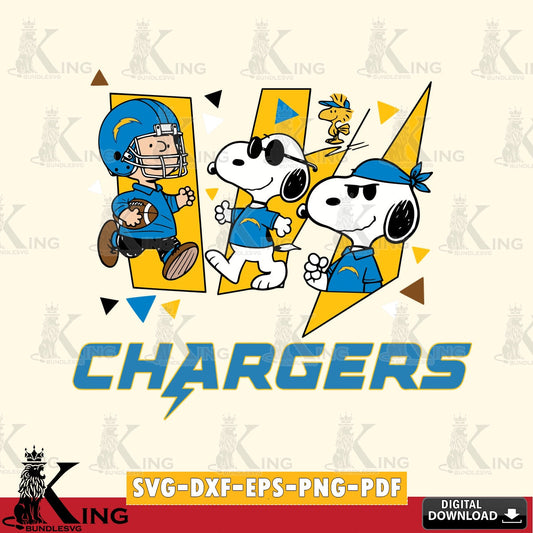 Los Angeles Chargers Peanuts Joe Cool Cricut file , Cut file  , Digital Download , PDF File , Instant Download