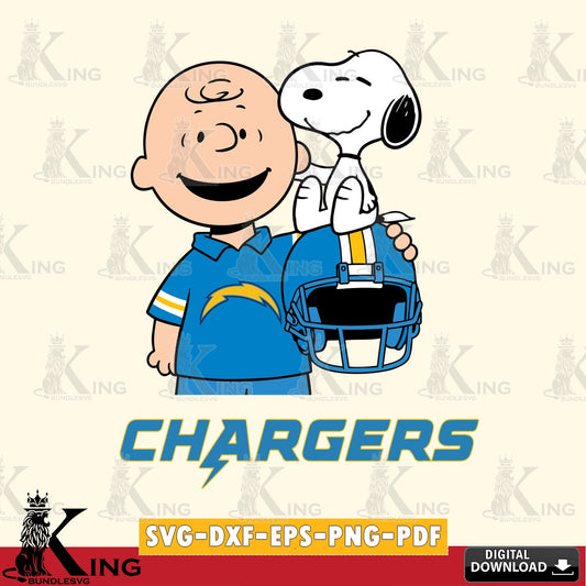 Los Angeles Chargers Snoopy On Helmet Cricut file , Cut file  , Digital Download , PDF File , Instant Download