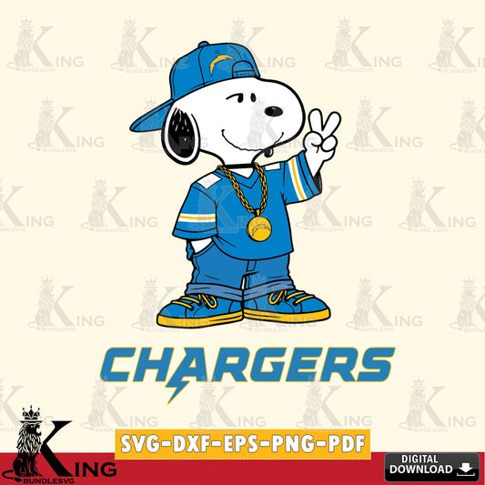 Los Angeles Chargers Snoopy Say hi Cricut file , Cut file  , Digital Download , PDF File , Instant Download