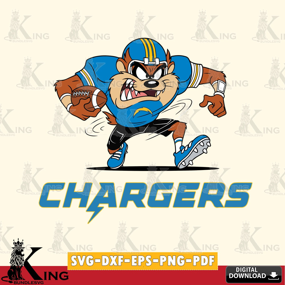 Los Angeles Chargers Taz Football Helmet Cut file  , Digital Download , Instant Download, Looney Tunes svg, Football svg