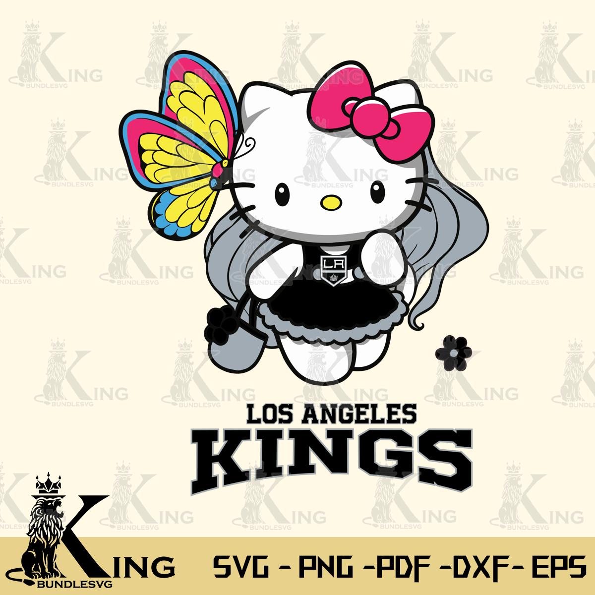 Los Angeles Kings Kitty Cartoon Svg Eps Dxf Png File, Digital Download