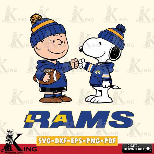 Los Angeles Rams CharlieBrown Football Fist Bump Cricut file , Cut file  , Digital Download , PDF File , Instant Download