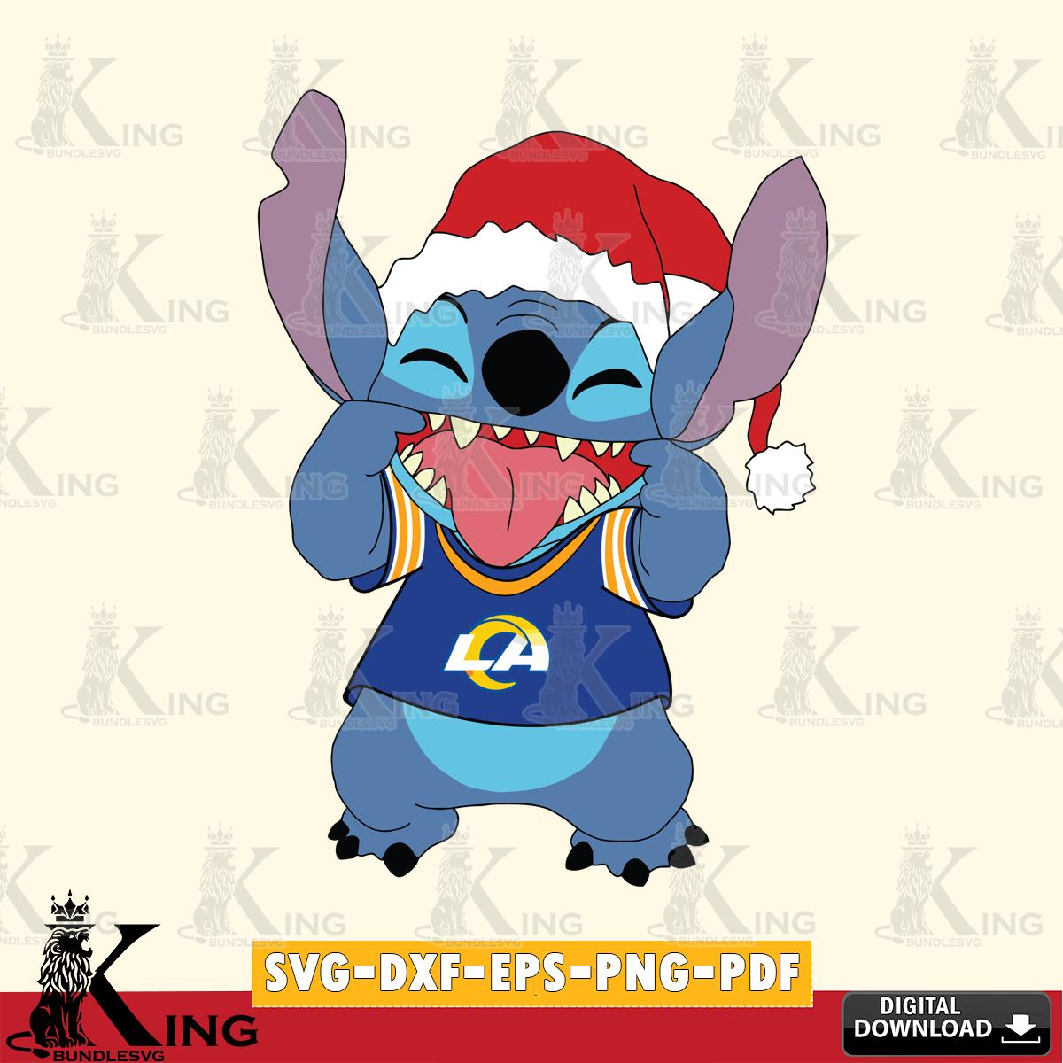 Los Angeles Rams Christmas Stitch Disney SVG, NFL for Cricut, Silhouette, Digital Download , file cut