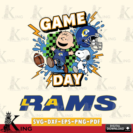 Los Angeles Rams Game Day Peanuts Cricut file , Cut file  , Digital Download , PDF File , Instant Download