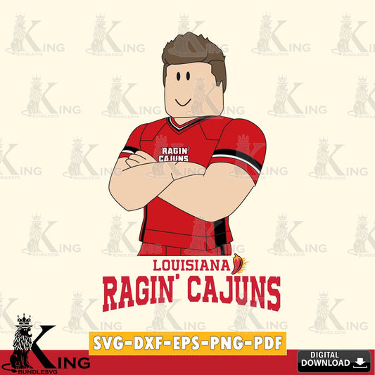 Louisiana Ragin' Cajuns Roblox Football SVG file , NCAA Cricut,  File cut , Digital Download , PDF File