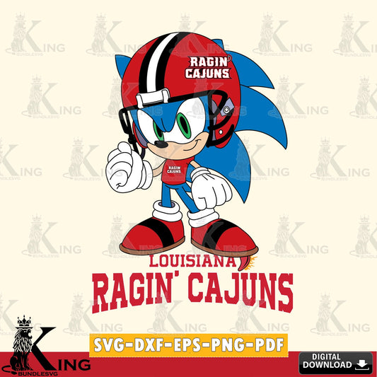 Digital download featuring Louisiana Ragin' Cajuns Sonic Football Mascot digital file for silhouette cameo and cricut projects