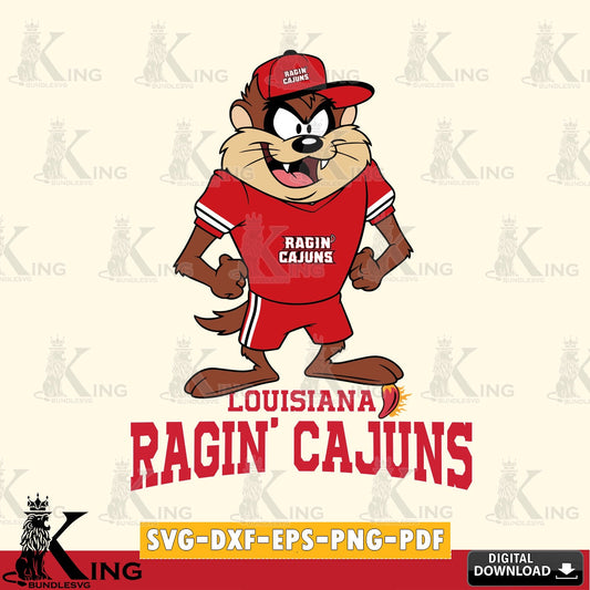 Louisiana Ragin' Cajuns Taz Standing Pose SVG file, Cut file  , Digital Download , Instant Download, Taz svg, NCAA svg