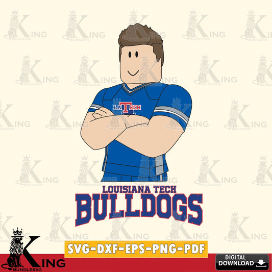 Louisiana Tech Bulldogs Roblox Football SVG file , NCAA Cricut,  File cut , Digital Download , PDF File