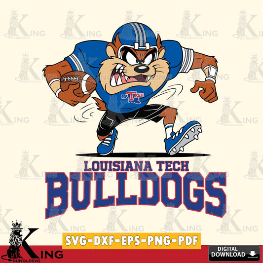 Louisiana Tech Bulldogs Taz Football Helmet SVG file, Cut file  , Digital Download , Instant Download, Taz svg, NCAA svg
