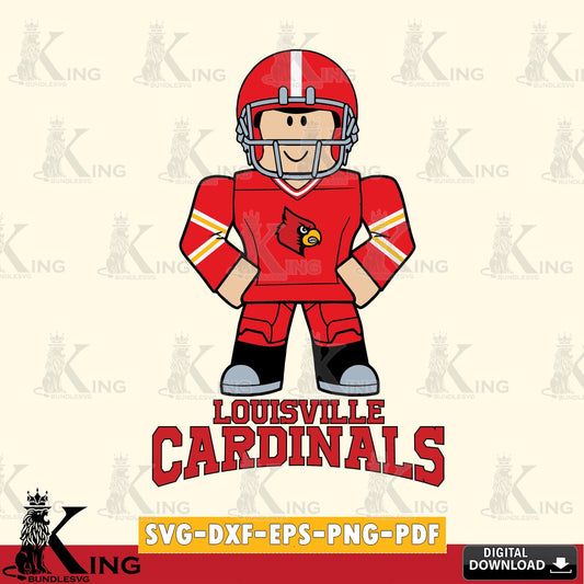 Louisville Cardinals Roblox Cool Football SVG file , NCAA Cricut,  File cut , Digital Download , PDF File