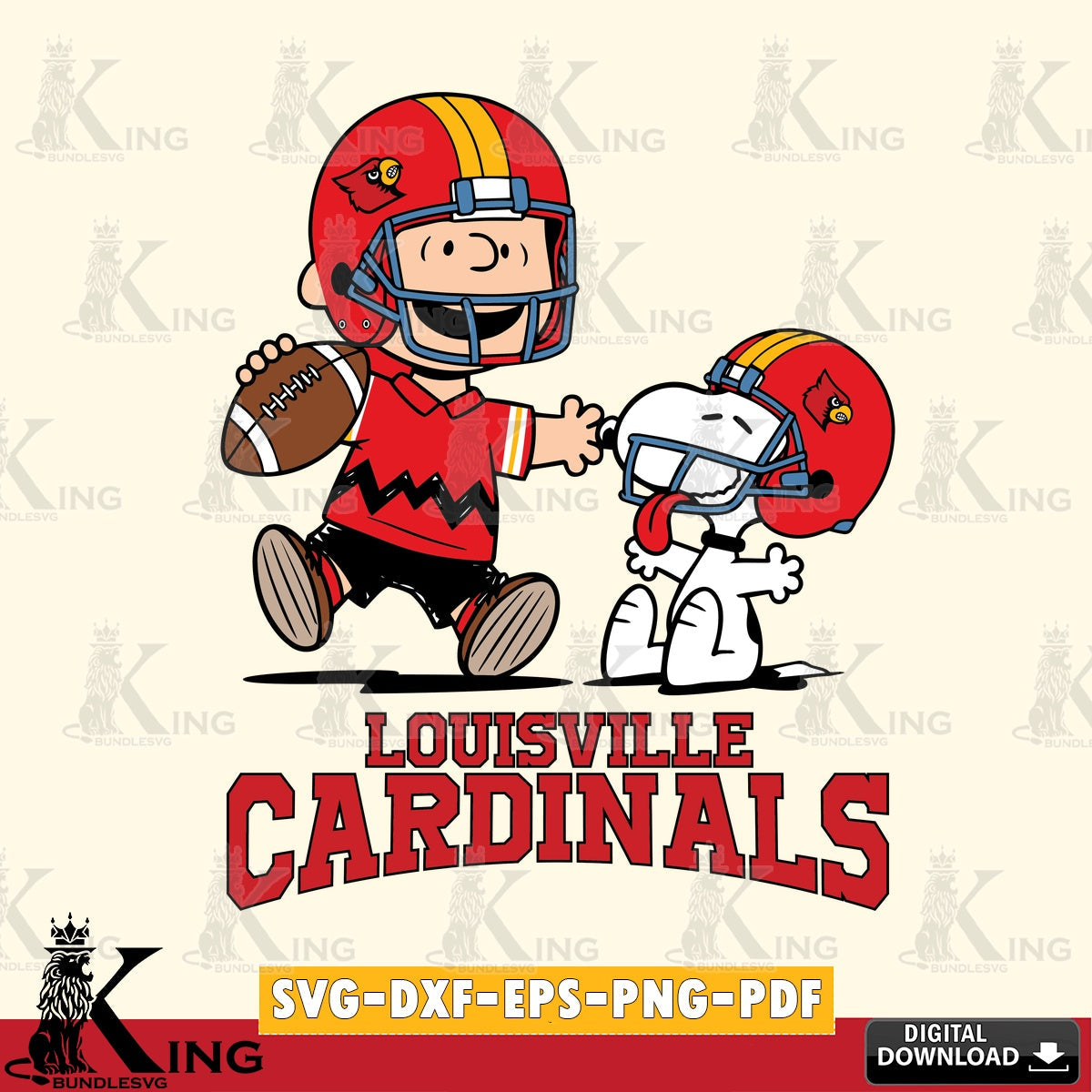 Louisville Cardinals Snoopy and Peanut Fun SVG, Cricut, Cut file  , Digital Download , Instant Download, Peanuts svg, NCAA svg, Football svg, Sport svg