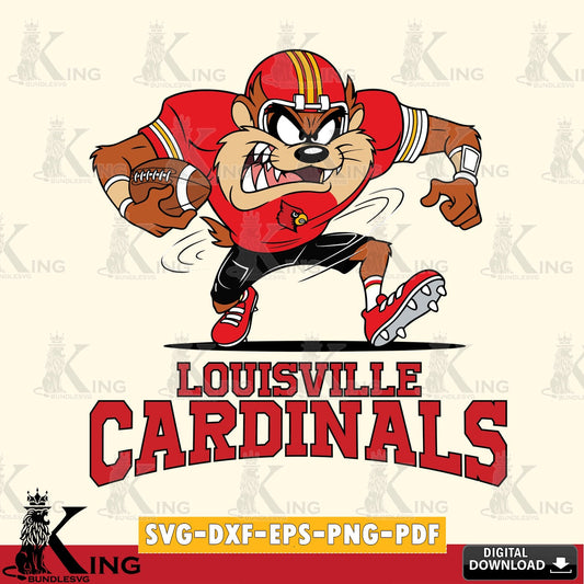 Louisville Cardinals Taz Football Helmet SVG file, Cut file  , Digital Download , Instant Download, Taz svg, NCAA svg