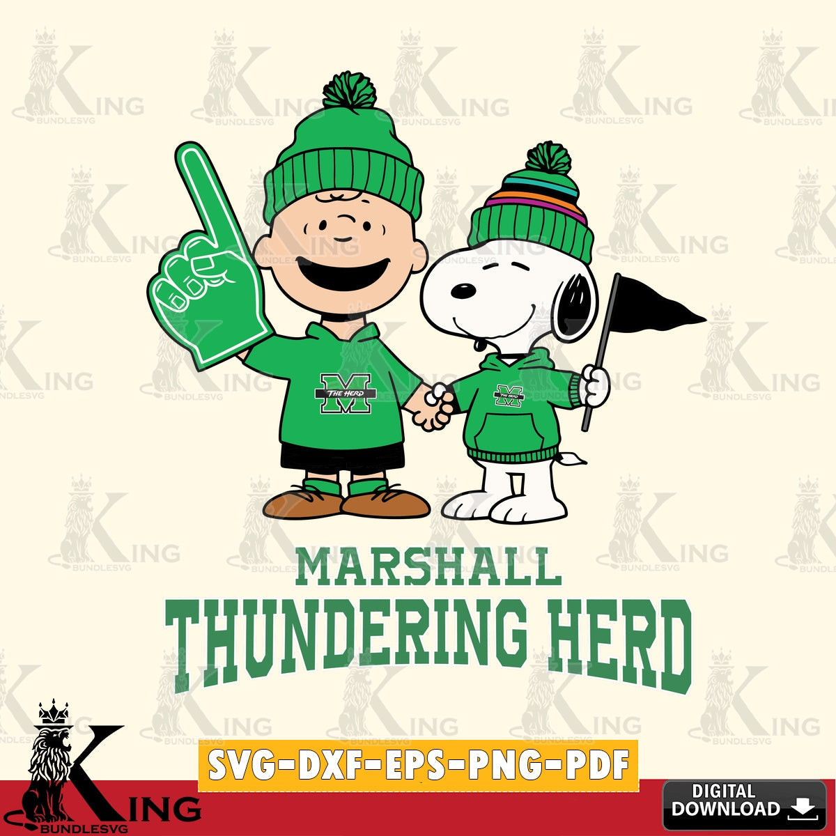 Marshall Thundering Herd Peanuts Fan Gear SVG, Cricut, Cut file  , Digital Download , Instant Download, Peanuts svg, NCAA svg, Football svg, Sport svg