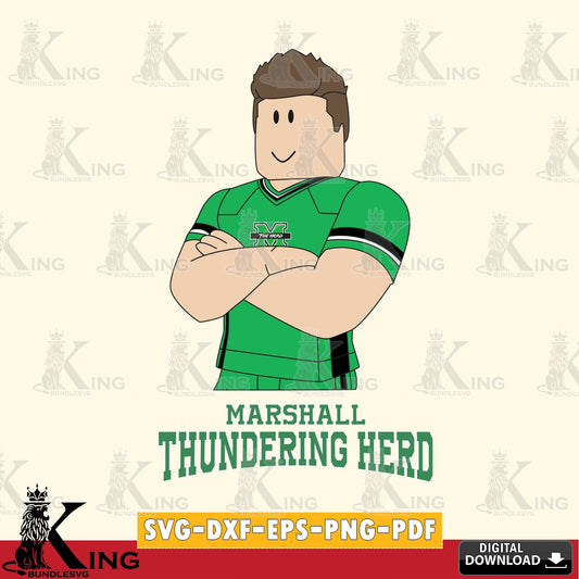 Marshall Thundering Herd Roblox Football SVG file , NCAA Cricut,  File cut , Digital Download , PDF File