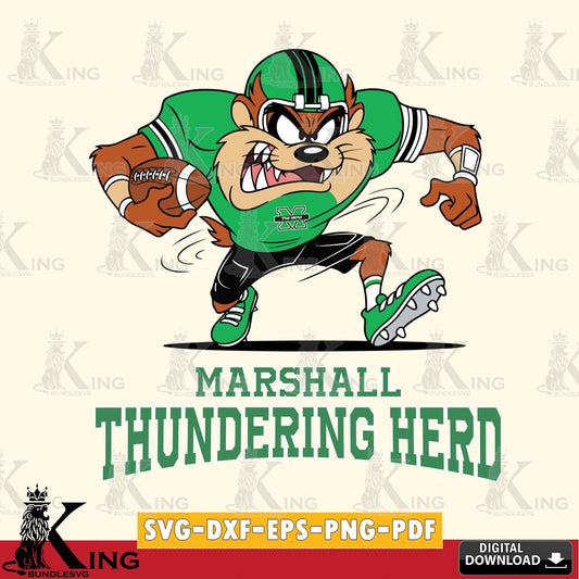Marshall Thundering Herd Taz Football Helmet SVG file, Cut file  , Digital Download , Instant Download, Taz svg, NCAA svg