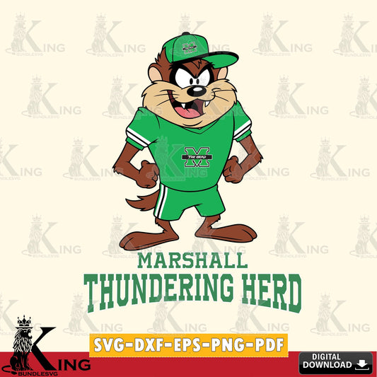 Marshall Thundering Herd Taz Standing Pose SVG file, Cut file  , Digital Download , Instant Download, Taz svg, NCAA svg