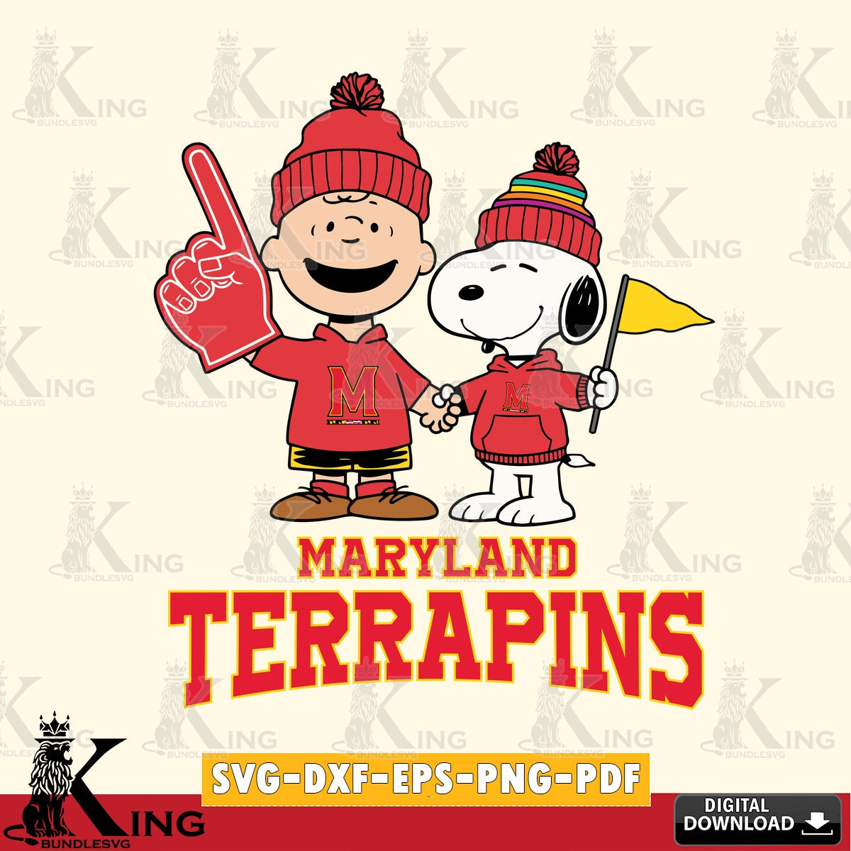 Maryland Terrapins Peanuts Fan Gear SVG, Cricut, Cut file  , Digital Download , Instant Download, Peanuts svg, NCAA svg, Football svg, Sport svg