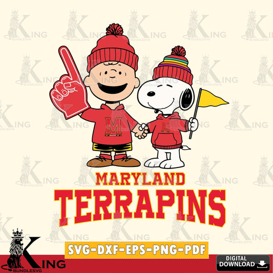 Maryland Terrapins Peanuts Fan Gear SVG, Cricut, Cut file  , Digital Download , Instant Download, Peanuts svg, NCAA svg, Football svg, Sport svg
