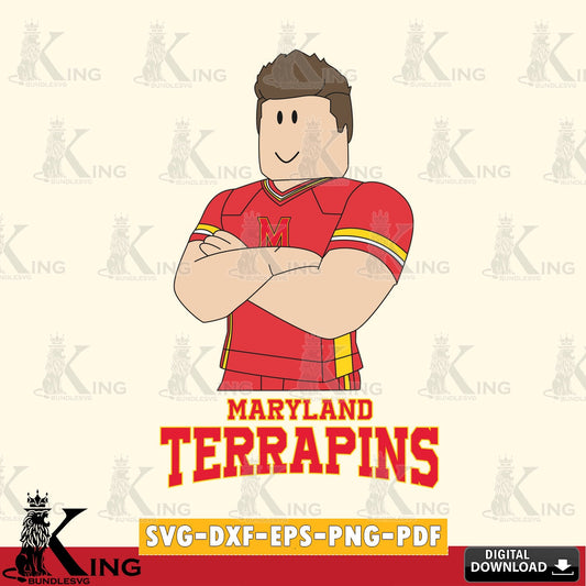 Maryland Terrapins Roblox Football SVG file , NCAA Cricut,  File cut , Digital Download , PDF File