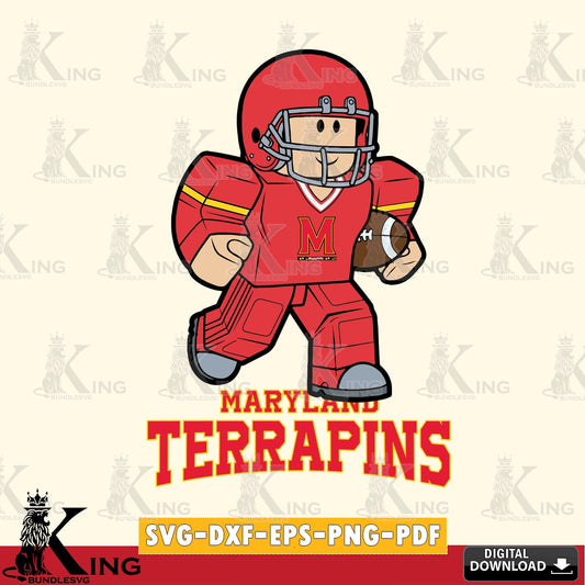Maryland Terrapins Roblox Player Rugby SVG file , NCAA Cricut,  File cut , Digital Download , PDF File