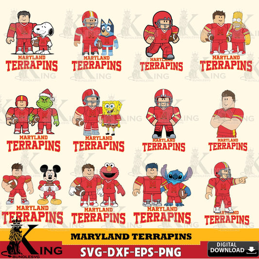 Maryland Terrapins Roblox With Friends football NCAA Bundle SVG file , NCAA Cricut,  File cut , Digital Download , PDF File